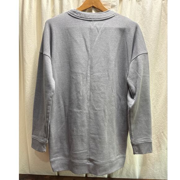 Under Armour Threadborne Long Gray Crew Neck Pull Over Sweatshirt Size Large - Picture 3 of 13